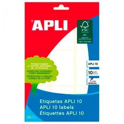 Apli Etiquetas Adhesivas 34X53Mm Escritura Manual C/Romos 9 X 10H Blanco