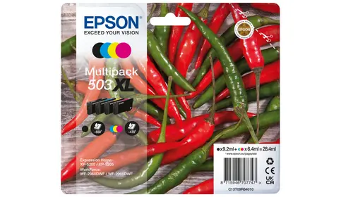 Epson 503XL Pack de 4 Cartuchos de Tinta Originales para Impresoras