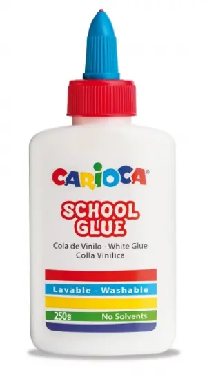 Carioca Cola Blanca 250g con Dispensador - Apta para Papel y Cartón - Secado Transparente
