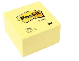 Post-it Cubo 450 Notas Adhesivas Reposicionables 76x76mm Color Amarillo Claro