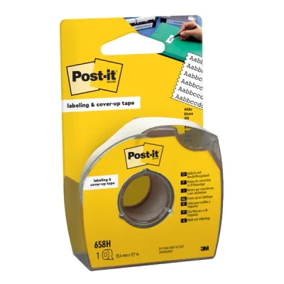 Post-It Cinta Adhesiva Invisible 25,4mm x 17,7m con Dispensador - 6 Líneas