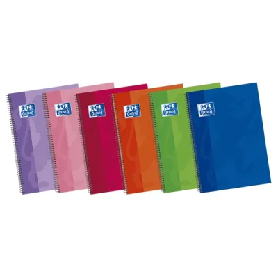 Oxford Cuaderno Espiral Classic Write&Erase - Tapa Extradura - Pauta 3.5mm - 80 Hojas - Colores Surtidos