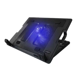 Ewent Soporte Para Portátil Con Ventilador Silencioso Hasta 17" Y 2 Puertos USB Negro