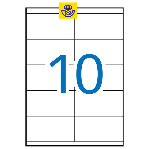 Apli Etiquetas Blancas Permanentes 105.0 X 57.0Mm 500 Hojas