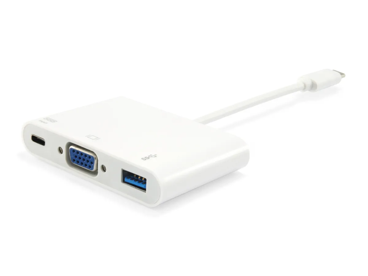 Adaptador Usb-C Equip 133462: Vga, Usb-A 3.0 Y Usb-C Pd 60W
