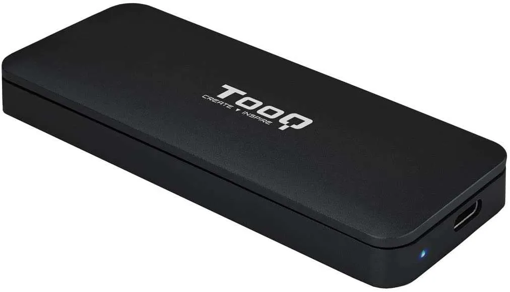 TooQ TQE-2280B Caja Externa M.2 USB-C para NVMe PCIe USB 3.1 Gen2 Negra
