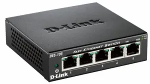 SWITCH NO GESTIONABLE D-LINK DES-105 5P ETHERNET CARCASA METAL SOBREMESA NO RACK