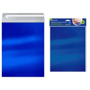 Bismark Pack de 4 Sobres Metalizados 324x254mm Cierre Autoadhesivo Color Azul