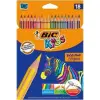 Bic Kids Evolution Stripes - Caja de 18 Lápices de Colores Surtidos, Punta Ultraresistente, Mina Pigmentada 3.20 mm