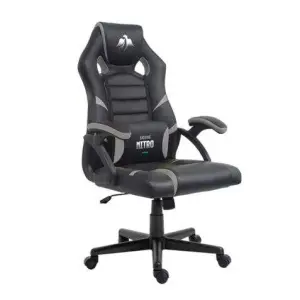 Cromad Nitro Silla Gaming Regulable con Piston de Gas Clase 2 y Cojin Lumbar Negro/Gris