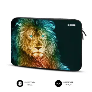 Subblim Funda Trendy de Neopreno para Portátil de 15,6" - Resistente a Golpes y Caídas - Color Lion