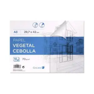 Golden Bloc Papel Vegetal Encolado 10 Hojas 70 Gr 29,7x42 Cm