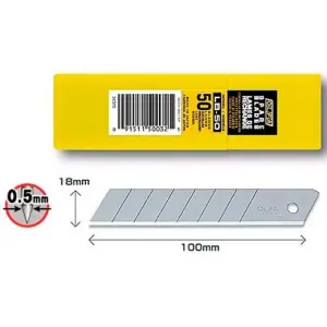 Olfa Cuchilla Fracturable 100x18mm - Repuesto Cutter 50 Cuchillas