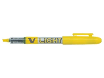 Pilot V-Light Rotulador Marcador Punta Biselada 3.60mm Color Amarillo