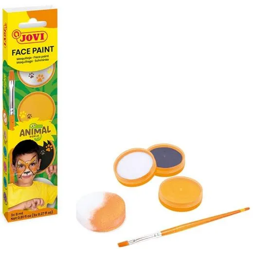 Jovi Estuche de 3 Botes de Maquillaje Crema Hipoalergénico con Accesorios