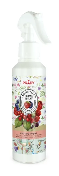 Prady Ambientador Home Spray Frutos Rojos - Frasco de 220 ml - Spray Pulverizador