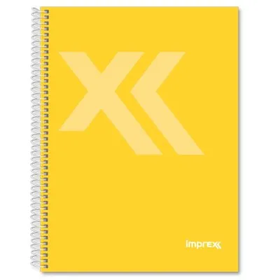 IMPREX Cuaderno Espiral Tapa Forrada 80H 90gr 4x4 Amarillo