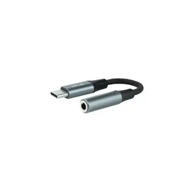 Nanocable Adaptador Audio Jack 3.5mm Hembra a USB-C Macho, Nylon, 0.11m
