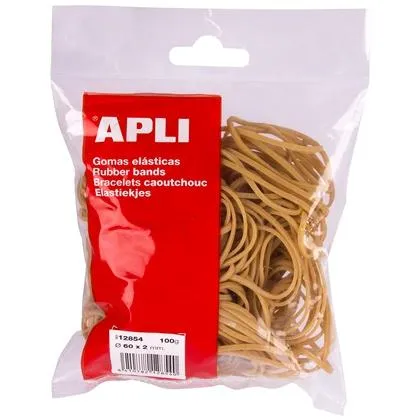 Apli Goma Elástica 160x5mm 100g Caucho Marrón