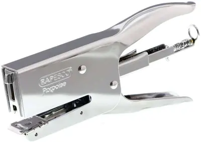 Rapesco Grapadora Metálica Porpoise de Tenaza - Hasta 40 Hojas - Grapas 26/6-8mm, 24/6-8mm