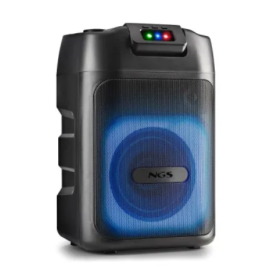 NGS Wild Club Altavoz Portátil 80W TWS Bluetooth 5.2 con Iluminación Laser - Negro