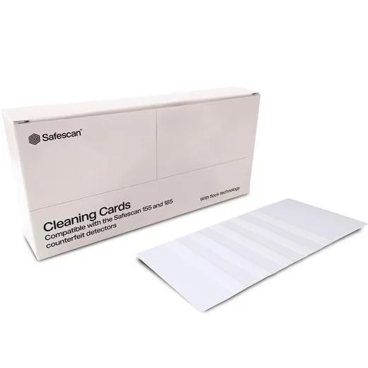 Safescan Tarjetas De Limpieza Para Detectores Automaticos De Billetes Caja 10 Ud