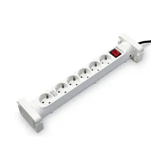 Salicru Regleta SPS SAFE 6S - Protectores Eléctricos Activos - 6 Tomas Schuko - Blanco