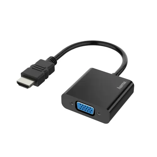 Hama Adaptador de Video HDMI Macho a VGA Hembra - Full HD - 0.15m - Negro