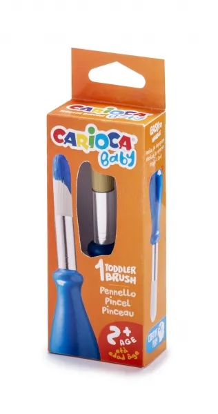 Carioca Baby Pack De 1 Pincel Ergonomico - Cerdas Suaves Y Duraderas - Facil De Agarrar - Perfecto Para Colorear Grandes Superficies