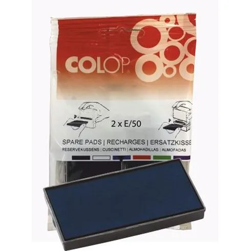 Colop Almohadilla E/50/1 Azul Blister -2U-