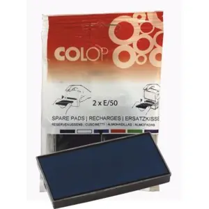 Colop Almohadilla E/50/1 Azul Blister - 2 Unidades