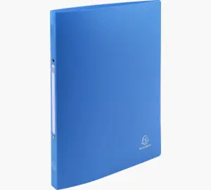 Exacompta Carpeta 2 Anillas 15mm PP Flexible A4 con Etiqueta Azul