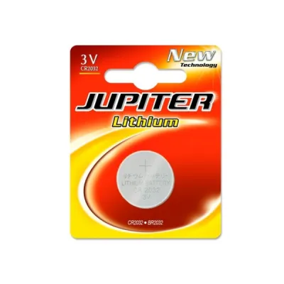 Jupiter Pila de Litio de Botón CR2032 3V - Pack de 1 Unidad
