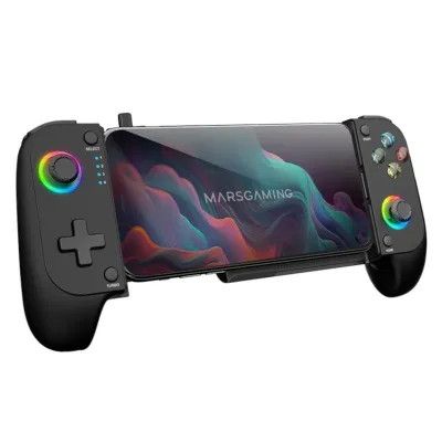 Mars Gaming Gamepad Bluetooth MGPX para Smartphones y Multiplataforma USB-C, 8h Batería, RGB, Negro