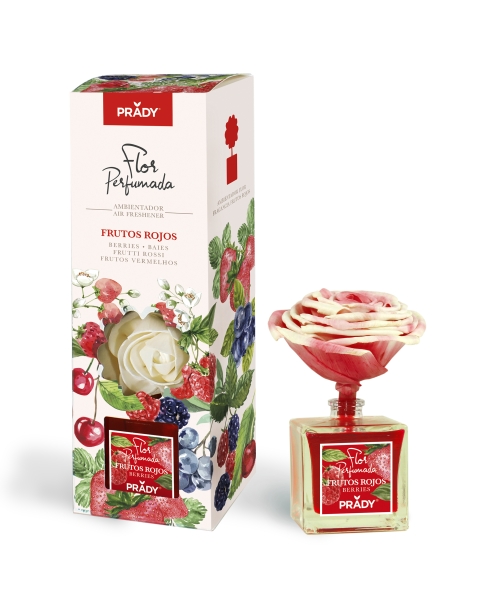 Prady Ambientador Flor Perfumada Frutos Rojos - Frasco De Cristal 90Ml