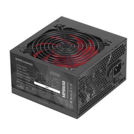 Mars Gaming Mpiii650 Fuente De Alimentacion 650W Atx - 85% De Eficiencia - Pfc Activo - Silenciosa