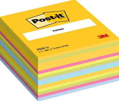 Post-It Cubo De Notas Adhesivas Colores Ultra  450 Hojas 76X76