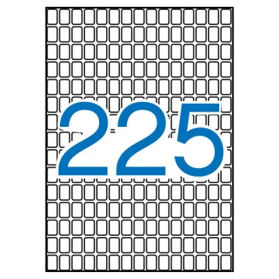 Apli Pack de 3.375 Etiquetas Rectangulares 8x12mm - Adhesivo Permanente - Color Blanco