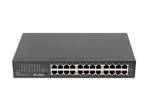 Lanberg RSGE-24 Switch No Administrado Gigabit Ethernet 10/100/1000 1U Negro