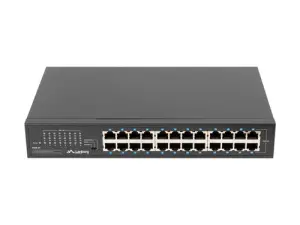 Lanberg RSGE-24 Switch No Administrado Gigabit Ethernet 10/100/1000 1U Negro