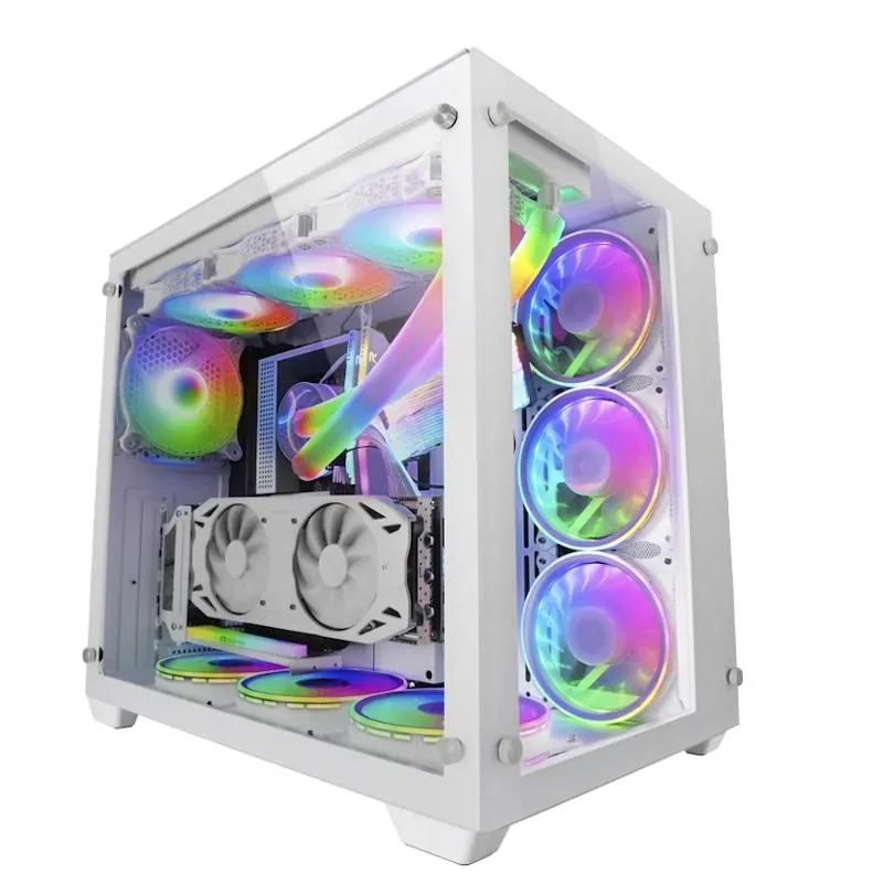 Mars Gaming MCV3 White E-ATX Caja Premium Doble Ventana Cristal Templado