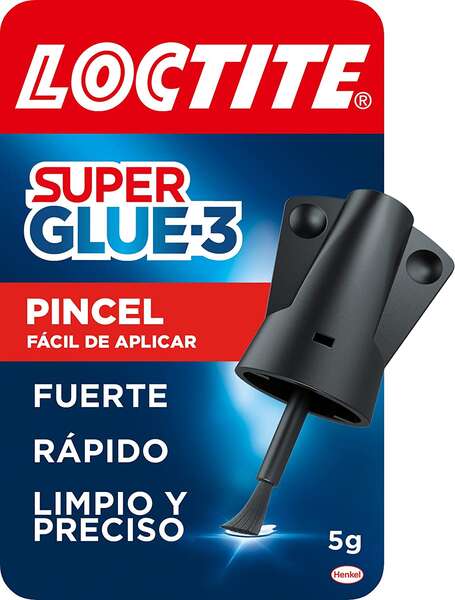 Loctite Super Glue-3 Pincel 5Gr - Adhesivo Universal Triple Resistencia - Fuerza Y Uso Instantaneo - 2640969/2046283/2640782/2641844/2971997