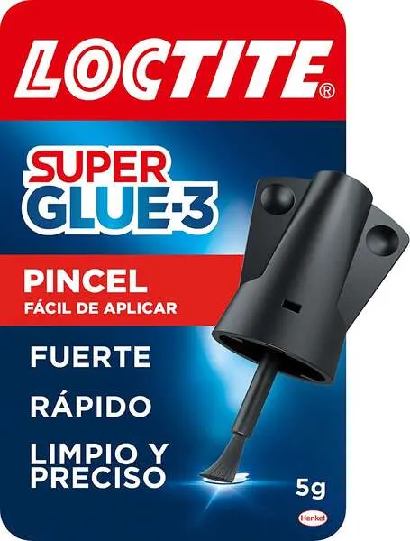 Loctite Super Glue-3 Pincel 5Gr - Adhesivo Universal Triple Resistencia - Fuerza Y Uso Instantaneo - 2640969/2046283/2640782/2641844/2971997