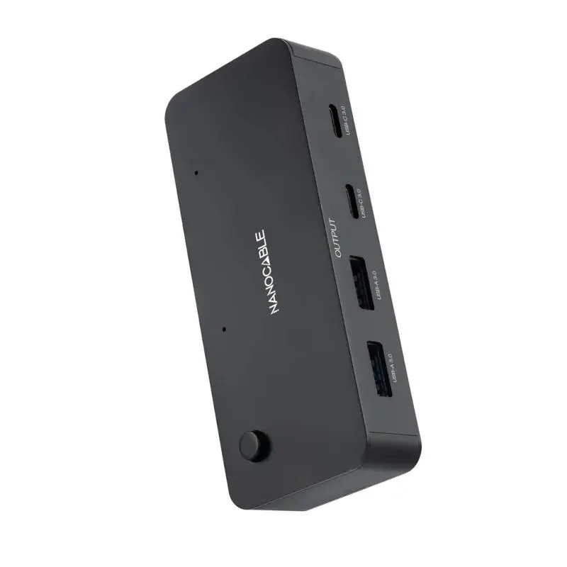 Nanocable Switch 2xUSB 3.0 a 2xUSB-A 3.0 + 2xUSB-C - Negro