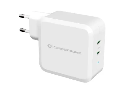 Cargador De Pared Quick Charge Pd 2 Puertos Usb-C Conceptronic Althea 100W