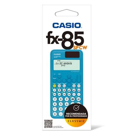 Casio Calculadora Cientifica Azul Fx-85Spcw 300+ Funciones