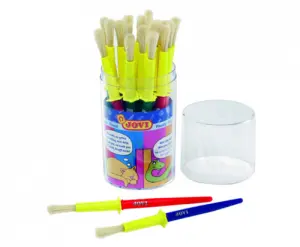 Jovi Jumbo Paint Brushes - Bote de 20 Pinceles Medianos de Pelo Natural