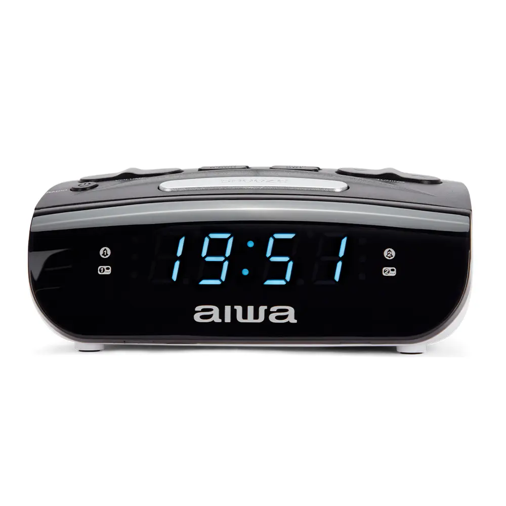 Aiwa CR-15BK Radio Despertador Doble Alarma FM