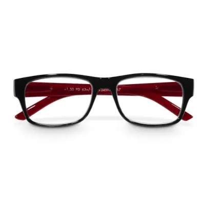 Hama Gafas de Lectura +1.5 Dioptrías Montura de Plástico Reciclado Unisex Negro y Rojo