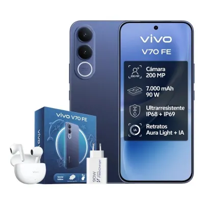 Vivo V70 Fe 8Gb 512Gb Bundle Ch90W+ Buds3 Blue